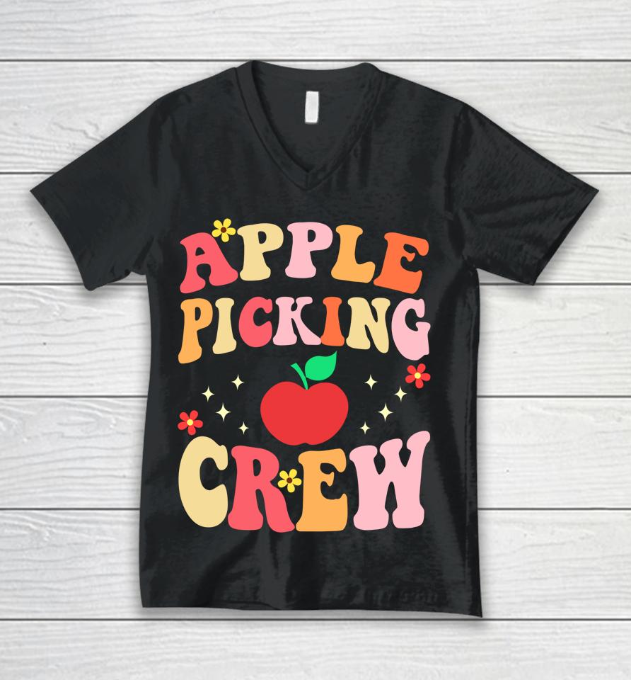 Apple Picking Crew Apple Picking Outfit Apple Harvest Season Unisex V-Neck T-Shirt