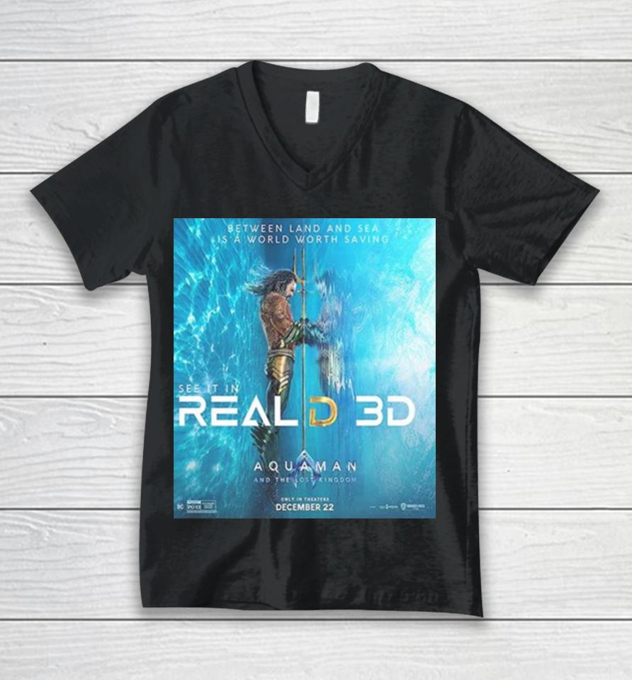 Aquaman And The Lost Kingdom Reald 3D Official Poster Unisex Unisex V-Neck T-Shirt