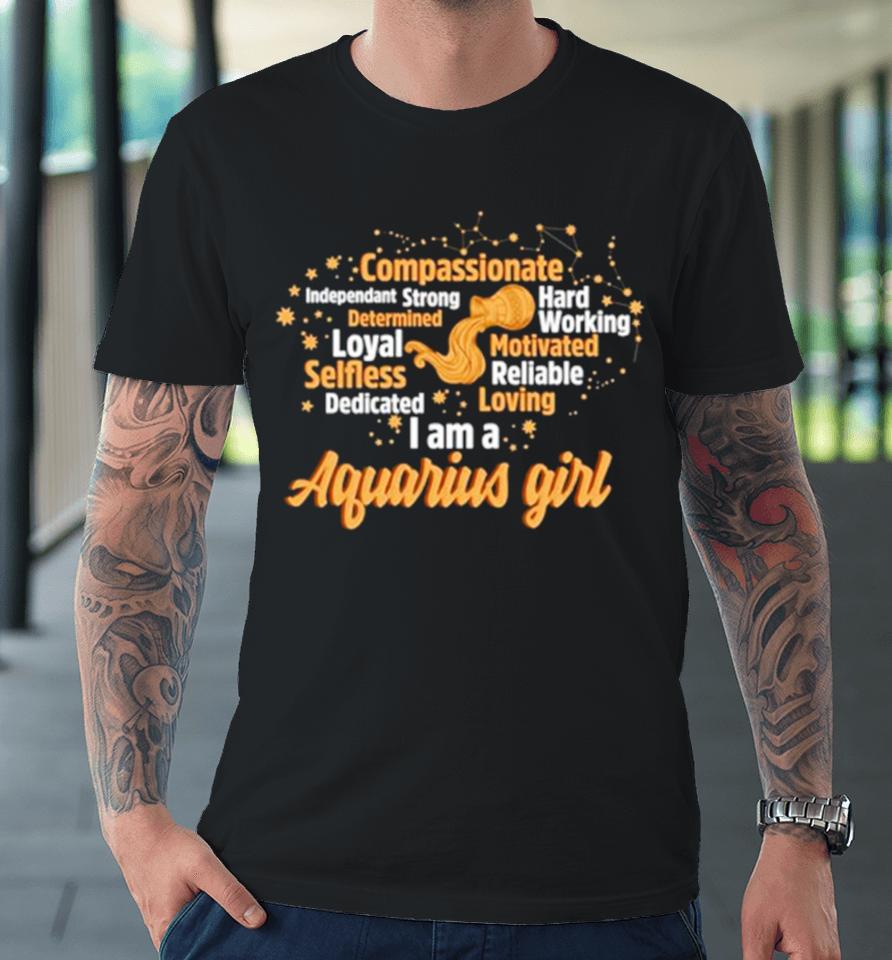 Aquarius Girl Birthday Astrology Zodiac Sign Women Aquarius Great Gift Premium T-Shirt