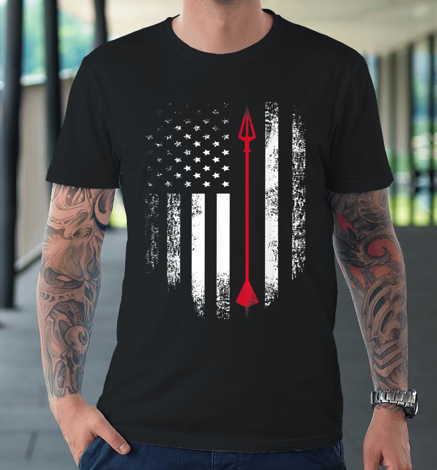 Archery Arrow American Flag Premium T-Shirt