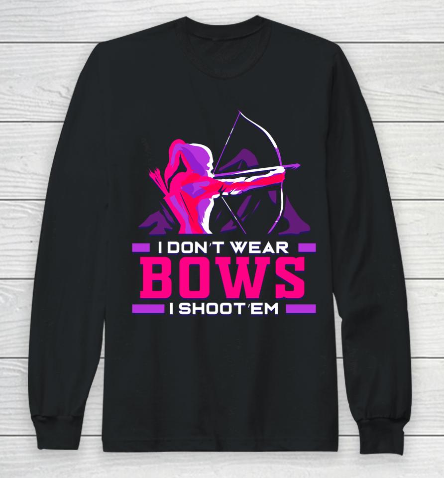 Archery Girl Gift For Woman Archer Bow And Arrow Hunter Lady Long Sleeve T-Shirt