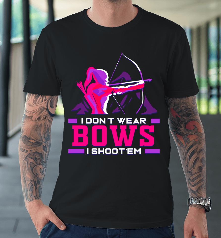 Archery Girl Gift For Woman Archer Bow And Arrow Hunter Lady Premium T-Shirt