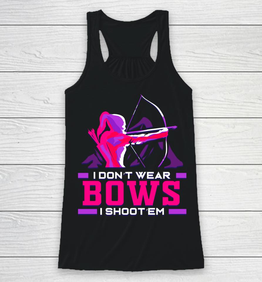 Archery Girl Gift For Woman Archer Bow And Arrow Hunter Lady Racerback Tank
