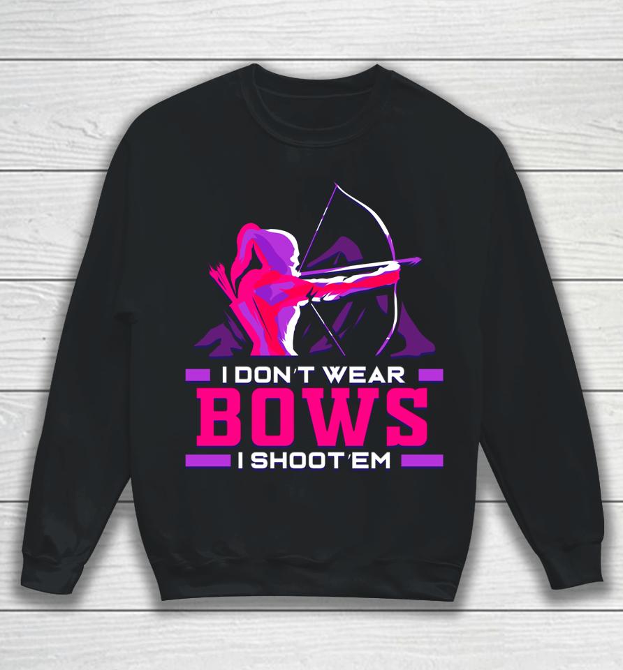 Archery Girl Gift For Woman Archer Bow And Arrow Hunter Lady Sweatshirt