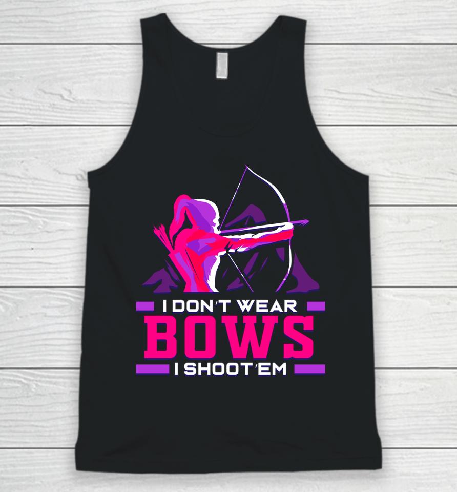 Archery Girl Gift For Woman Archer Bow And Arrow Hunter Lady Unisex Tank Top