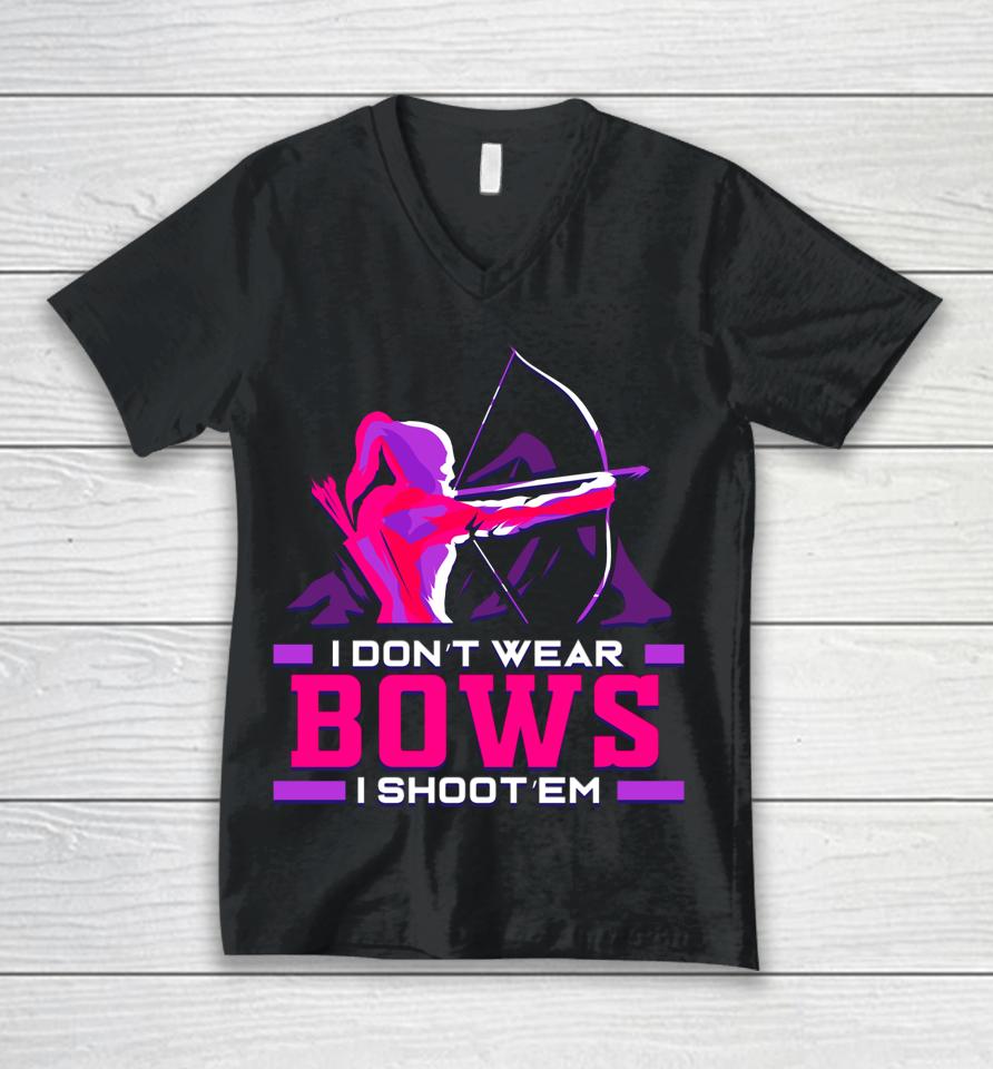 Archery Girl Gift For Woman Archer Bow And Arrow Hunter Lady Unisex V-Neck T-Shirt
