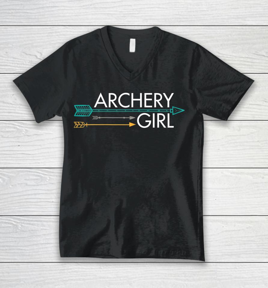 Archery Girl Unisex V-Neck T-Shirt