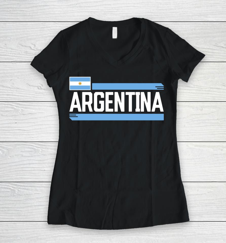Argentina Fanatics Branded Devoted Navy Women V-Neck T-Shirt