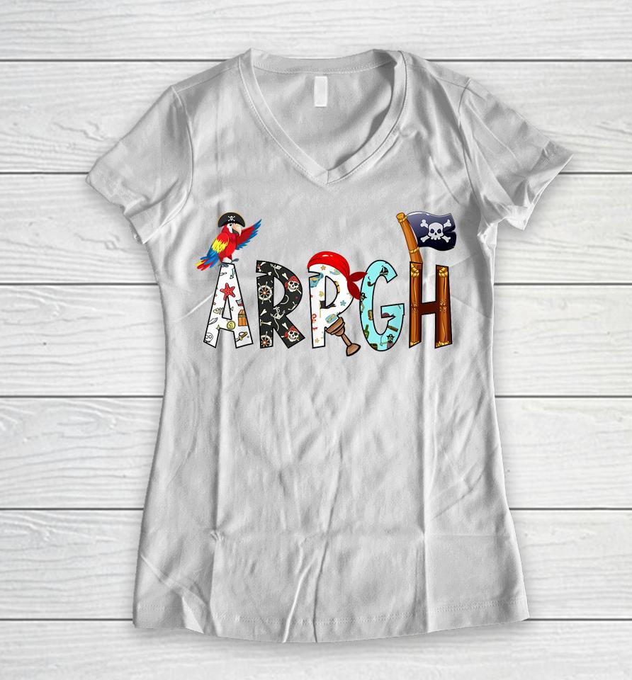 Argh Pirate Women V-Neck T-Shirt