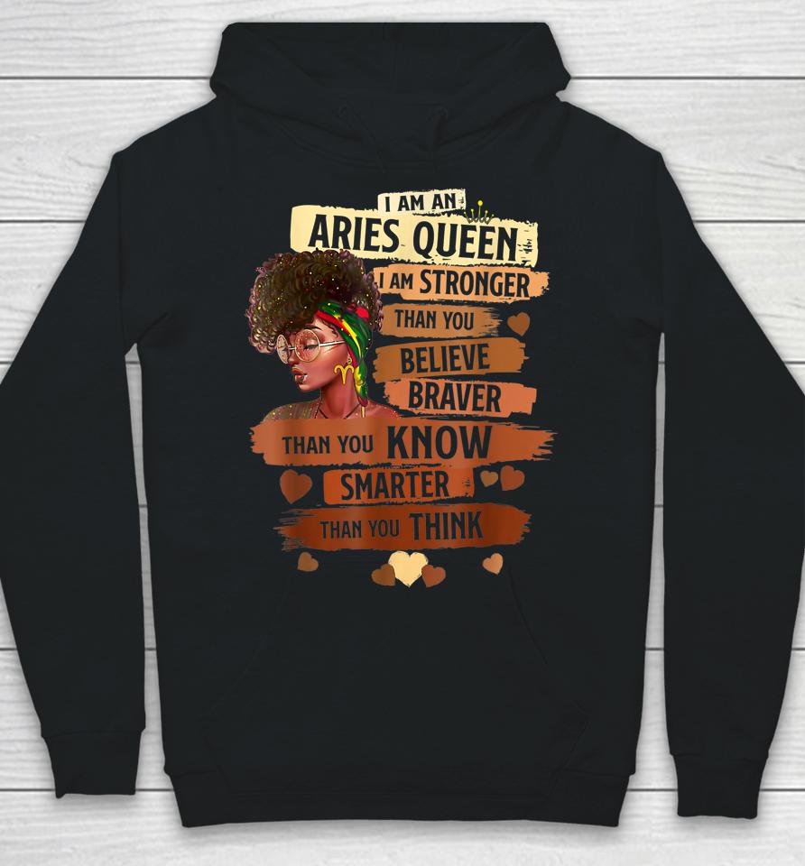 Aries Queen Sweet As Candy Birthday For Black Women Hoodie