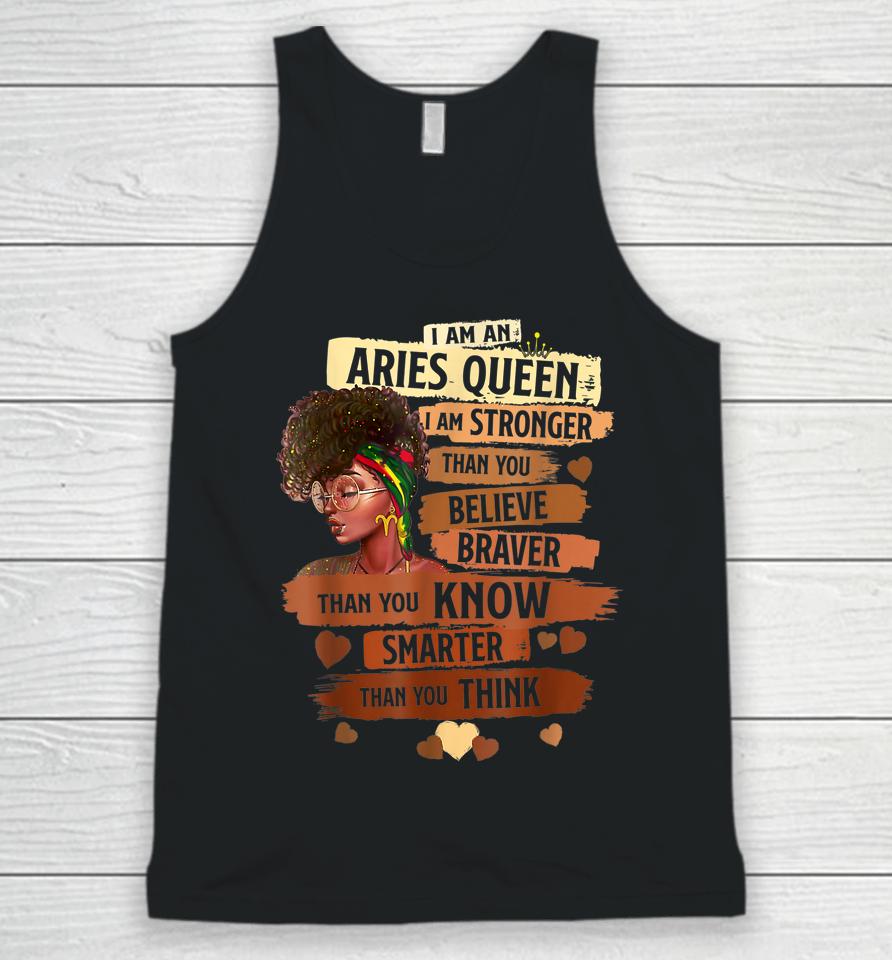 Aries Queen Sweet As Candy Birthday For Black Women Unisex Tank Top