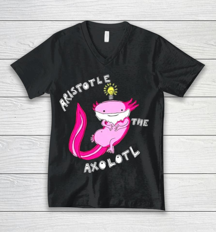 Aristotle The Axolotl Unisex V-Neck T-Shirt
