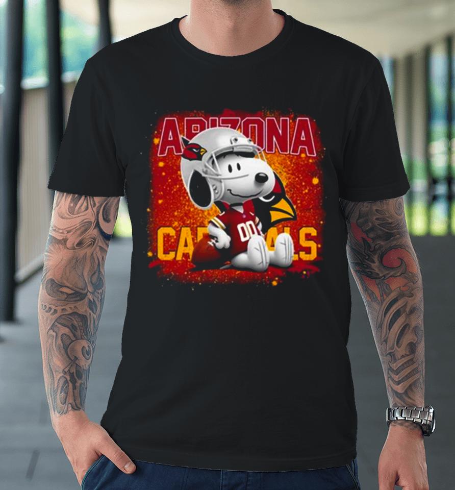 Arizona Cardinals Football Mix Snoopy Premium T-Shirt