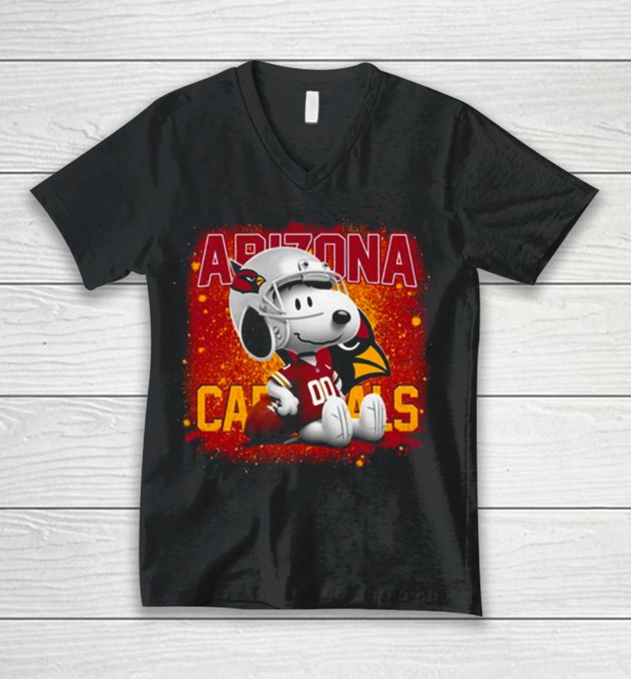 Arizona Cardinals Football Mix Snoopy Unisex V-Neck T-Shirt