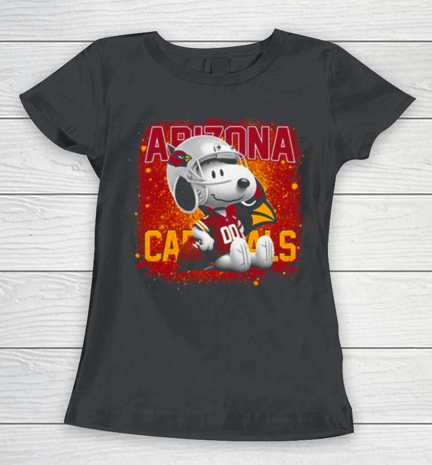 Arizona Cardinals Football Mix Snoopy Women T-Shirt
