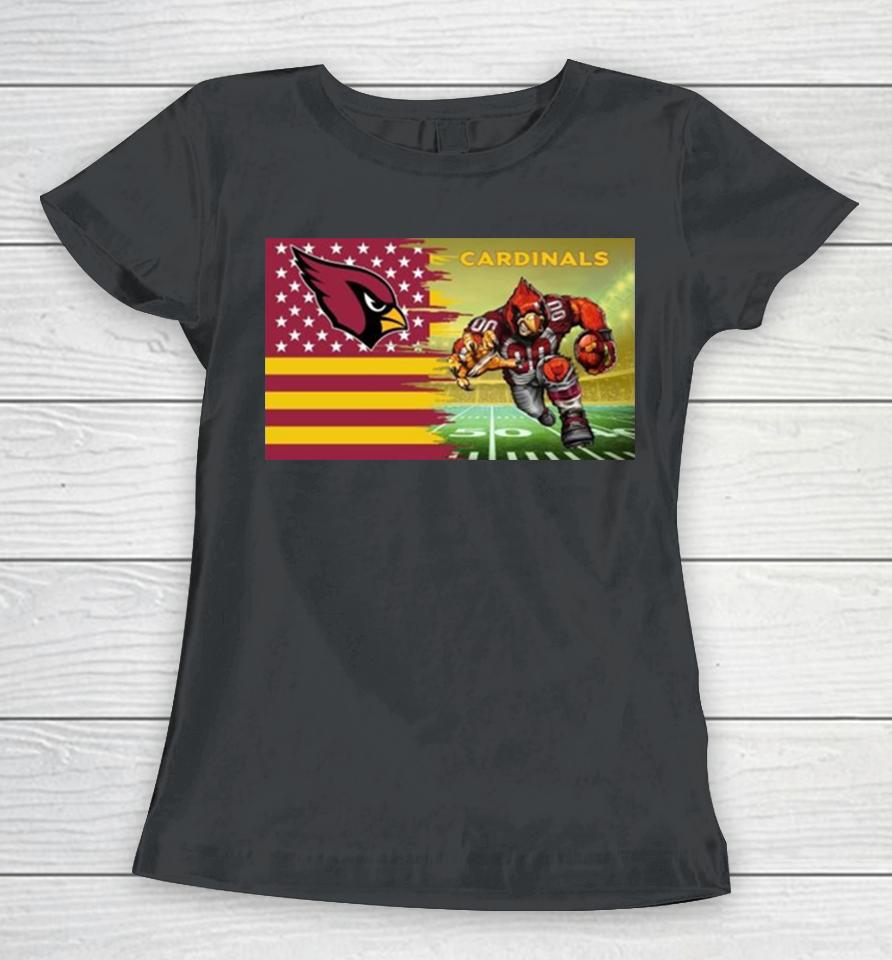 Arizona Cardinals Football Team Mascot Flag 2024 Women T-Shirt