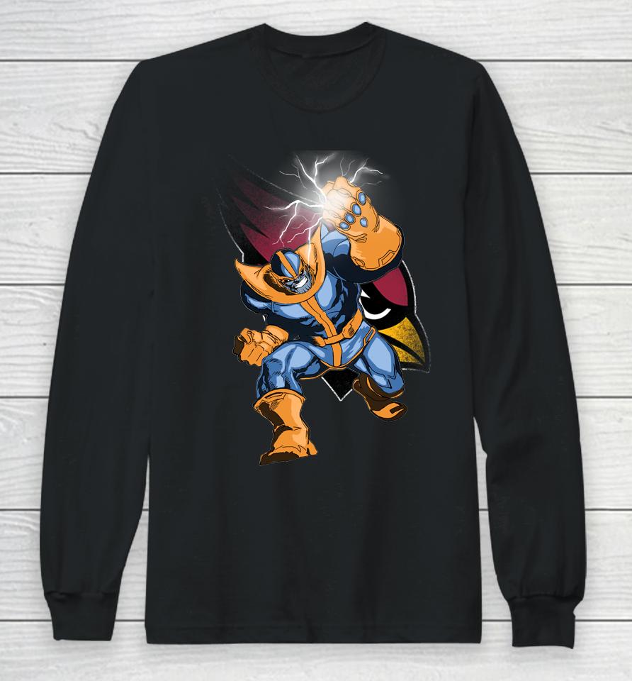 Arizona Cardinals Nfl Football Thanos Avengers Infinity War Marvel Long Sleeve T-Shirt