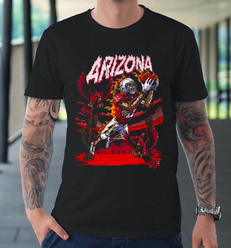 Arizona Cardinals Skeleton Football 2024 Premium T-Shirt