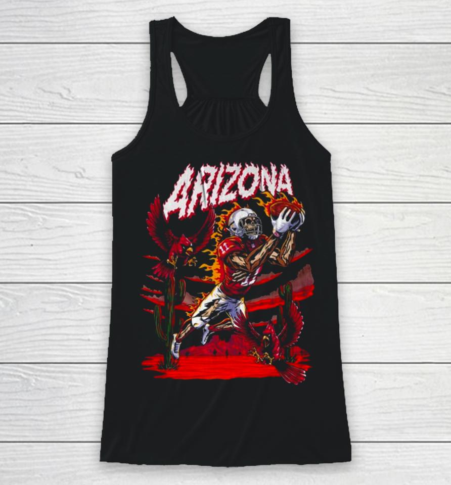 Arizona Cardinals Skeleton Football 2024 Racerback Tank