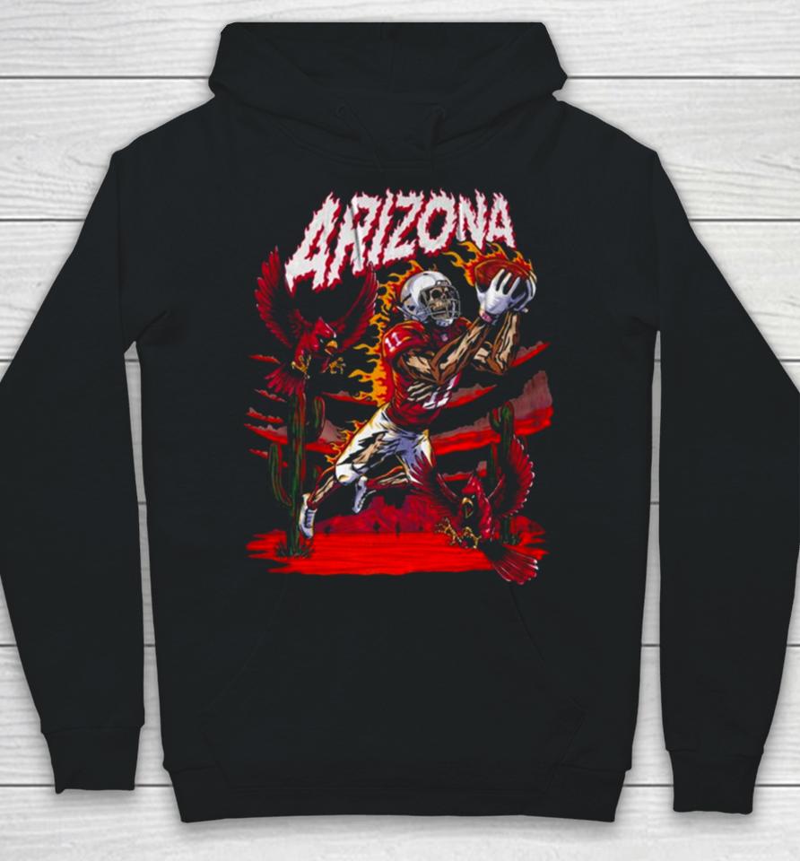 Arizona Cardinals Skeleton Football 2024 Hoodie