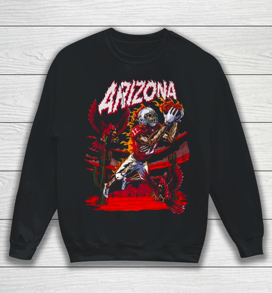 Arizona Cardinals Skeleton Football 2024 Sweatshirt