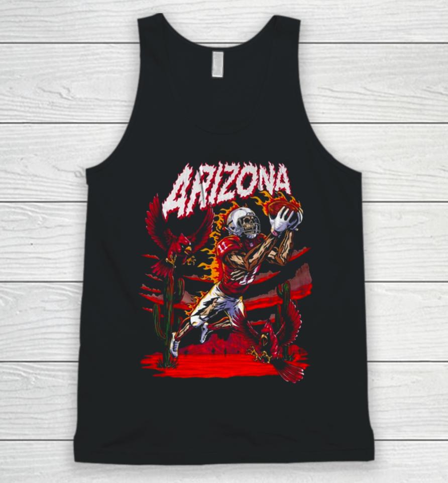 Arizona Cardinals Skeleton Football 2024 Unisex Tank Top