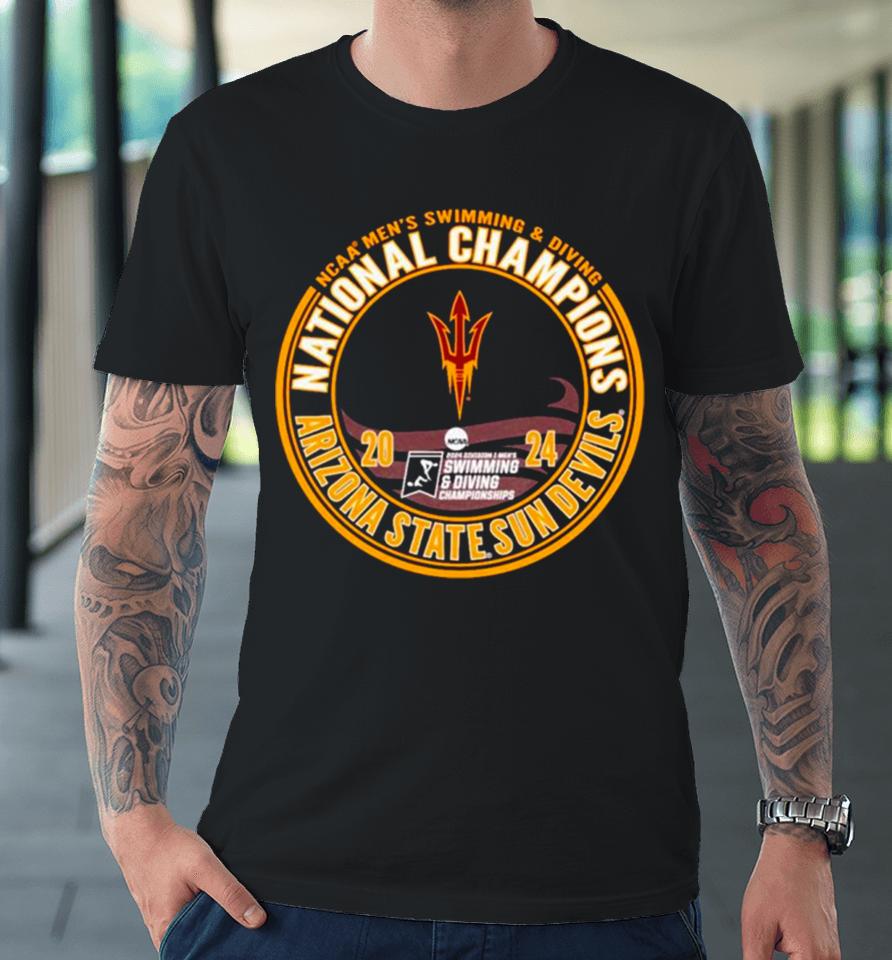 Arizona State Sun Devils 2024 Ncaa Men’s Swimming And Diving National Champions Premium T-Shirt