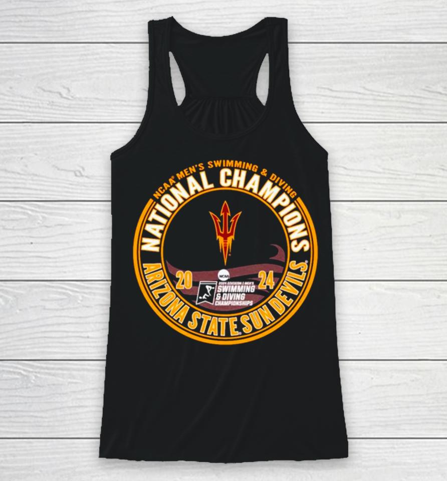 Arizona State Sun Devils 2024 Ncaa Men’s Swimming And Diving National Champions Racerback Tank