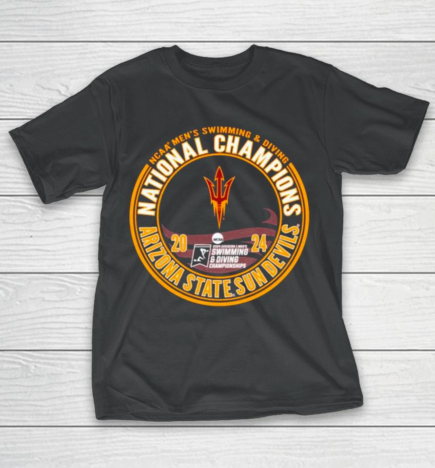 Arizona State Sun Devils 2024 Ncaa Men’s Swimming And Diving National Champions T-Shirt