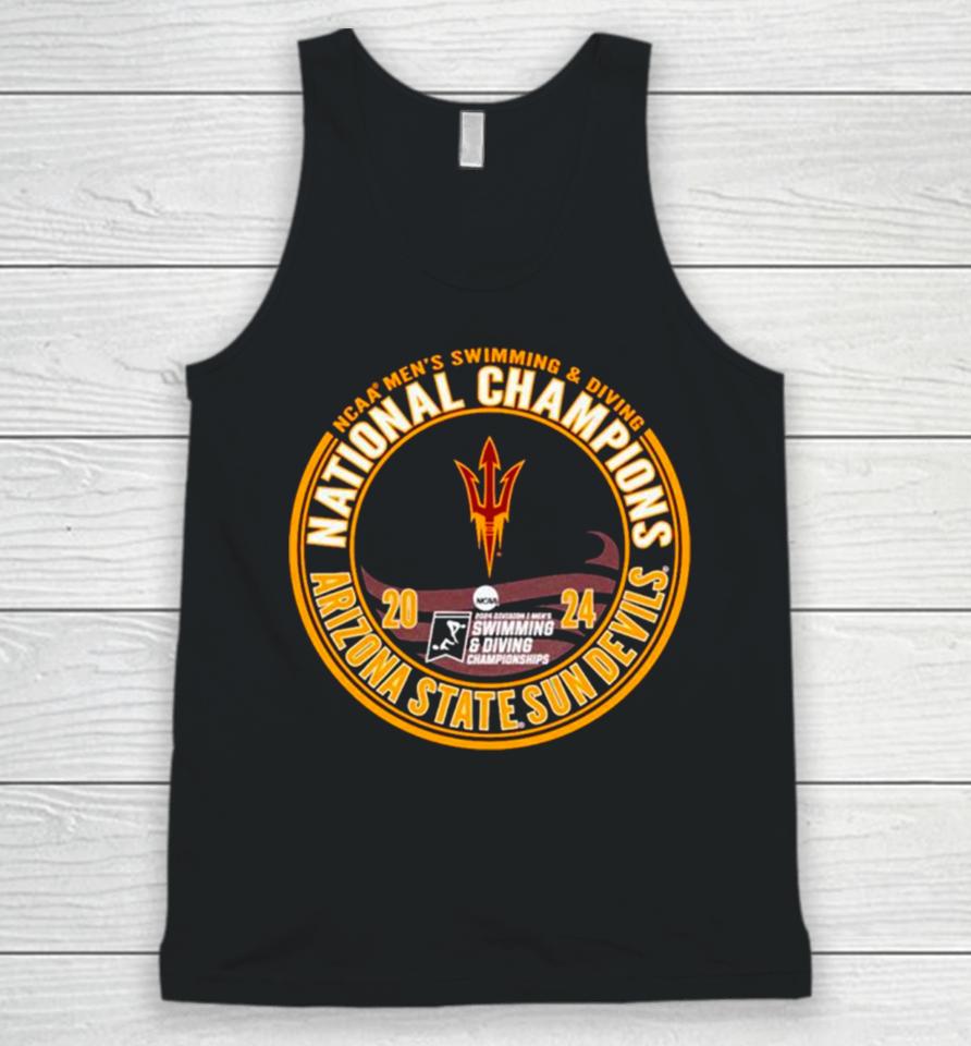 Arizona State Sun Devils 2024 Ncaa Men’s Swimming And Diving National Champions Unisex Tank Top