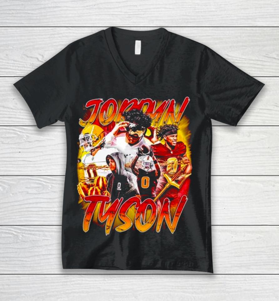 Arizona State Sun Devils Jordyn Tyson Unisex V-Neck T-Shirt