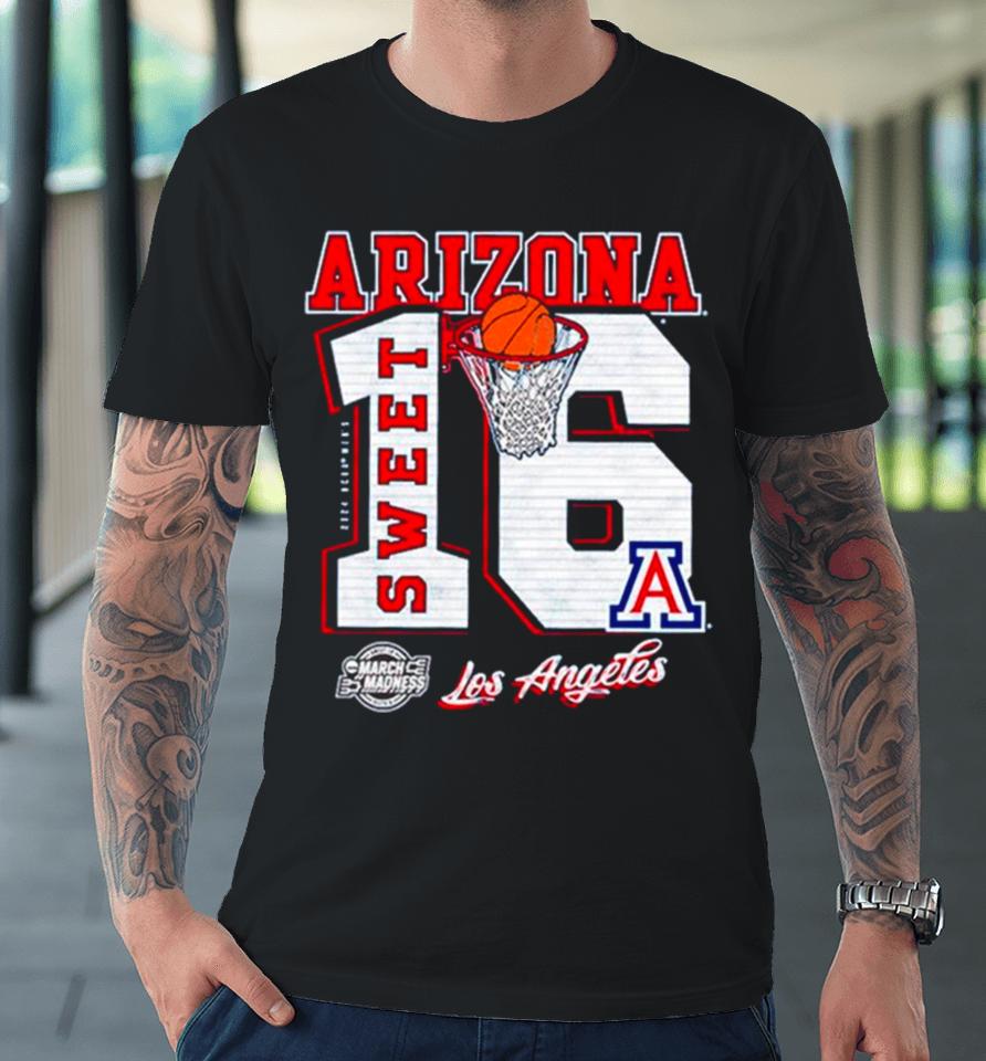 Arizona Wildcats 2024 Men’s Basketball March Madness Sweet 16 Los Angeles Premium T-Shirt