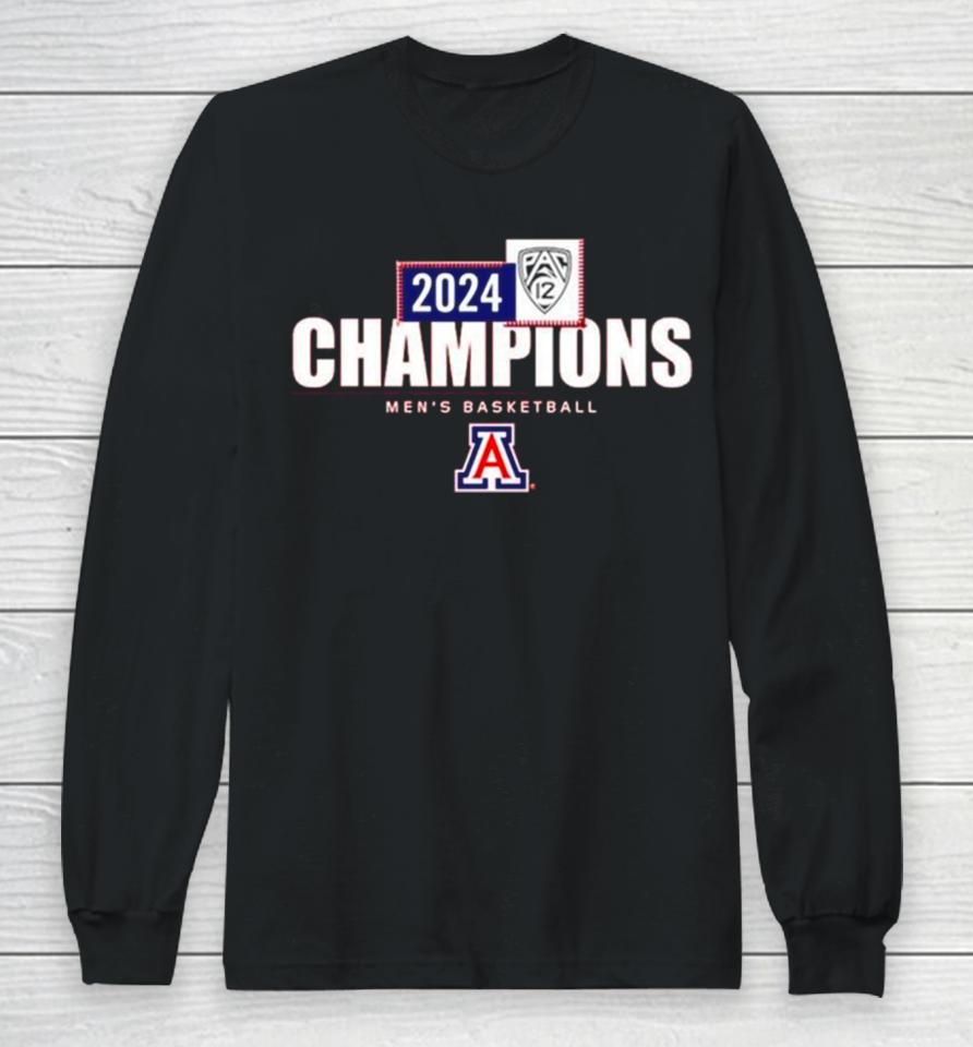 Arizona Wildcats 2024 Pac 12 Mens Basketball Conference Champions Long Sleeve T-Shirt