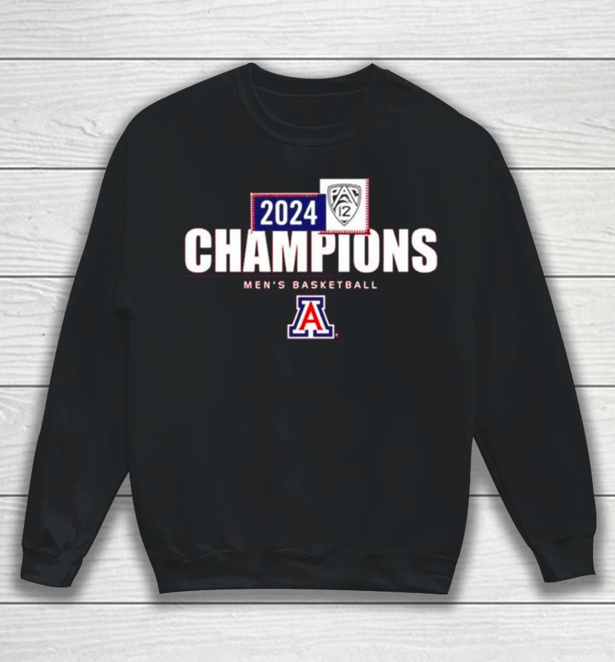 Arizona Wildcats 2024 Pac 12 Mens Basketball Conference Champions Sweatshirt