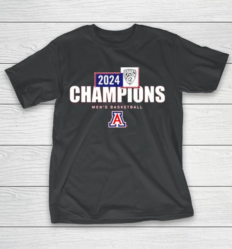 Arizona Wildcats 2024 Pac 12 Mens Basketball Conference Champions T-Shirt
