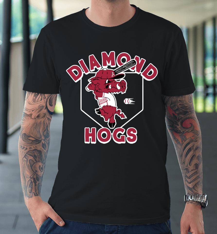 Arkansas Diamond Hogs Vintage Black Premium T-Shirt