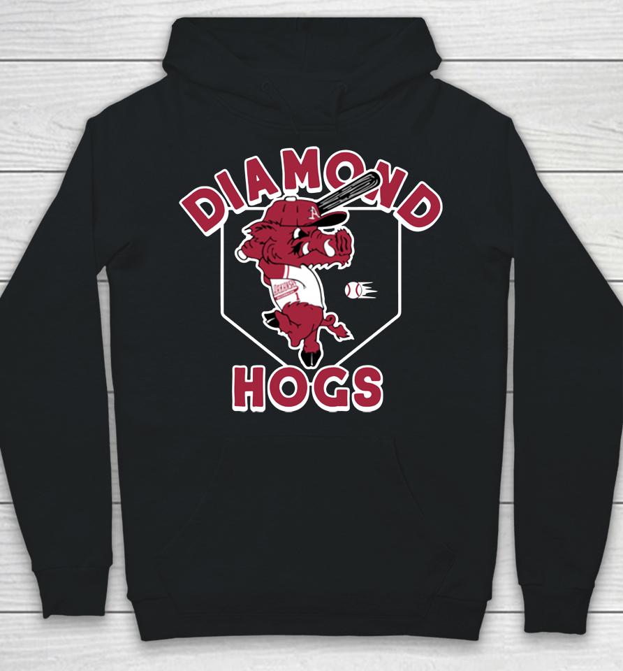 Arkansas Diamond Hogs Vintage Black Hoodie