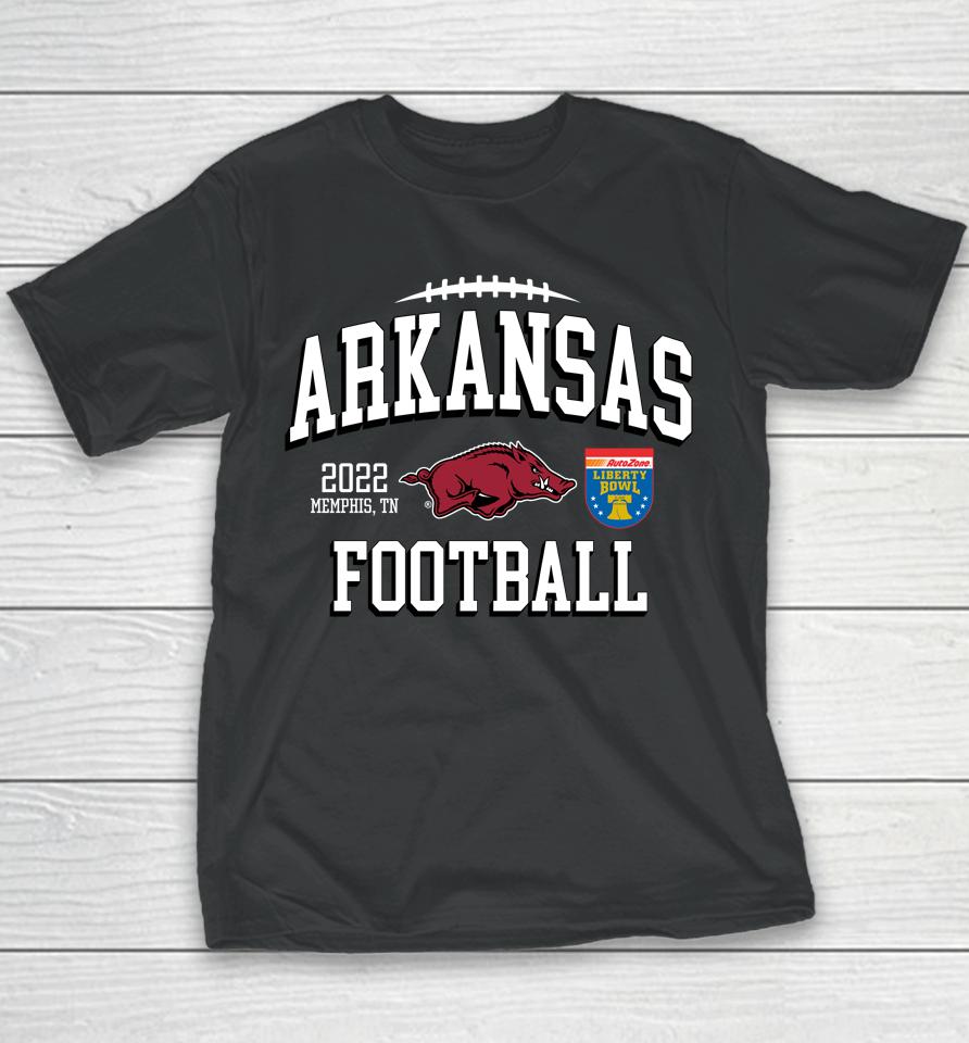 Arkansas Football Playoff 2022 Liberty Bowl Red Youth T-Shirt