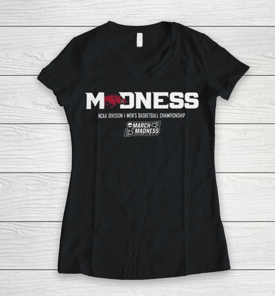 Arkansas Razorbacks Team Store Arkansas Razorbacks Mbb March Madness Participant Women V-Neck T-Shirt