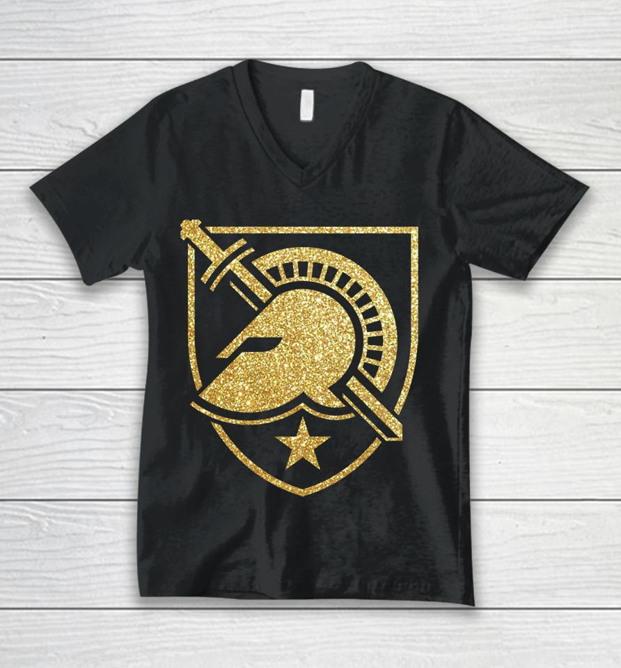 Army Black Knights 1St Armored Division Old Ironsides Rivalry Gradient Logo Two-Hit Unisex V-Neck T-Shirt