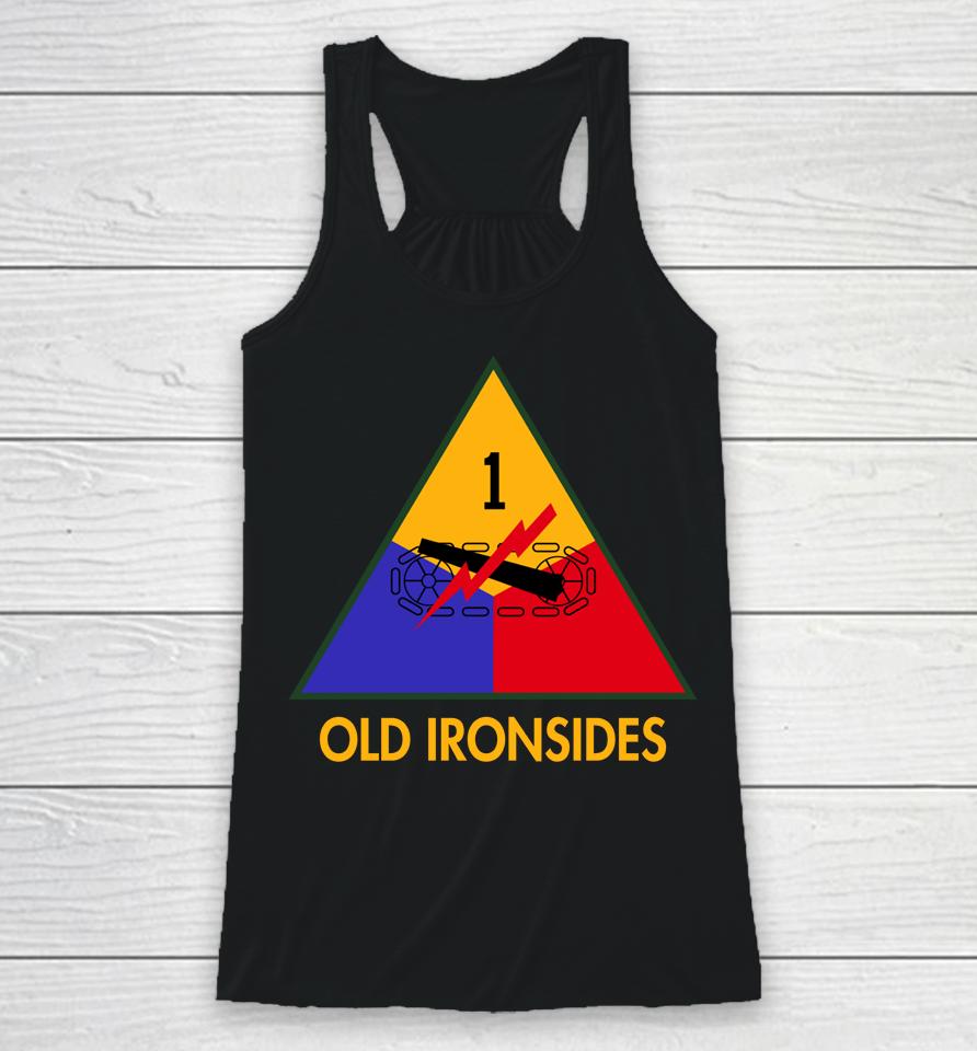 Army Black Knights 1St Armored Division Old Ironsides Rivalry Performance Two-Hit Racerback Tank