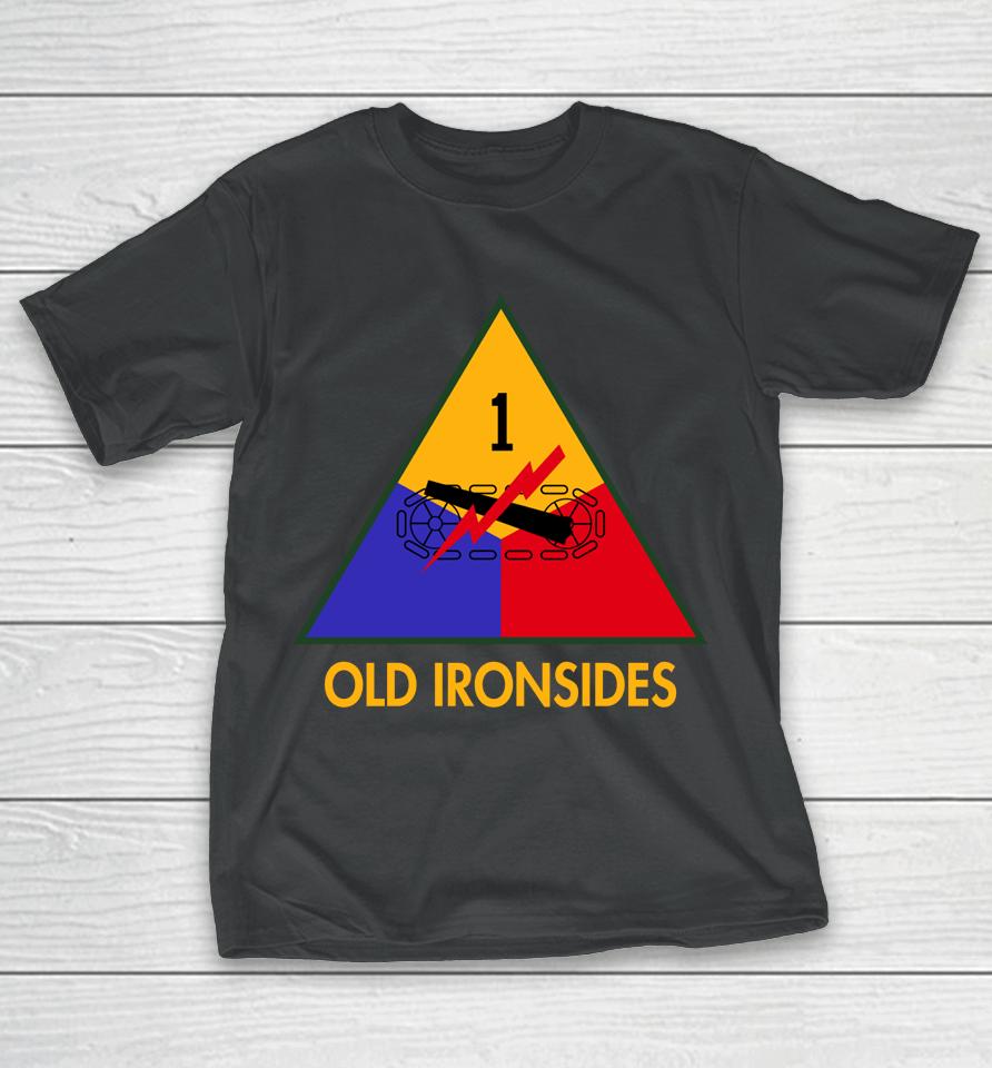 Army Black Knights 1St Armored Division Old Ironsides Rivalry Performance Two-Hit T-Shirt