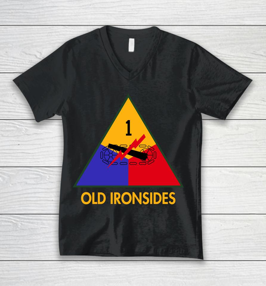 Army Black Knights 1St Armored Division Old Ironsides Rivalry Performance Two-Hit Unisex V-Neck T-Shirt