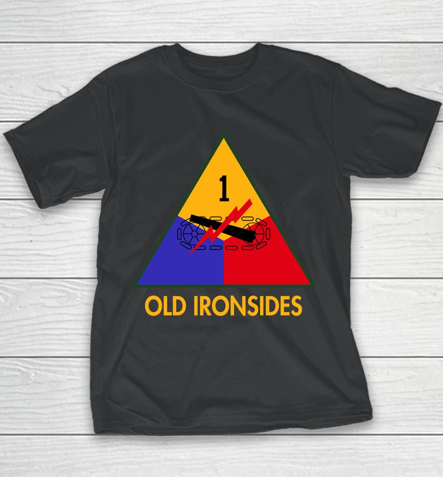 Army Black Knights 1St Armored Division Old Ironsides Rivalry Performance Two-Hit Youth T-Shirt