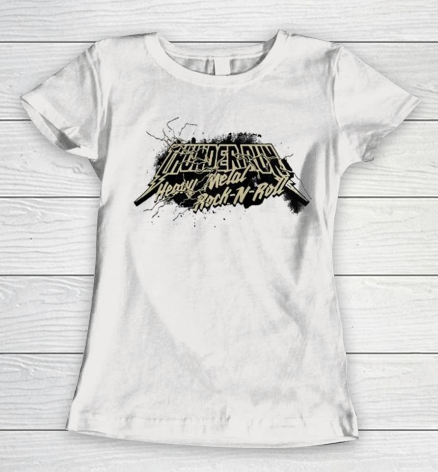 Army Black Knights 2023 Rivalry Collection Thunder Run Heavy Metal Rock N Roll Performance Women T-Shirt