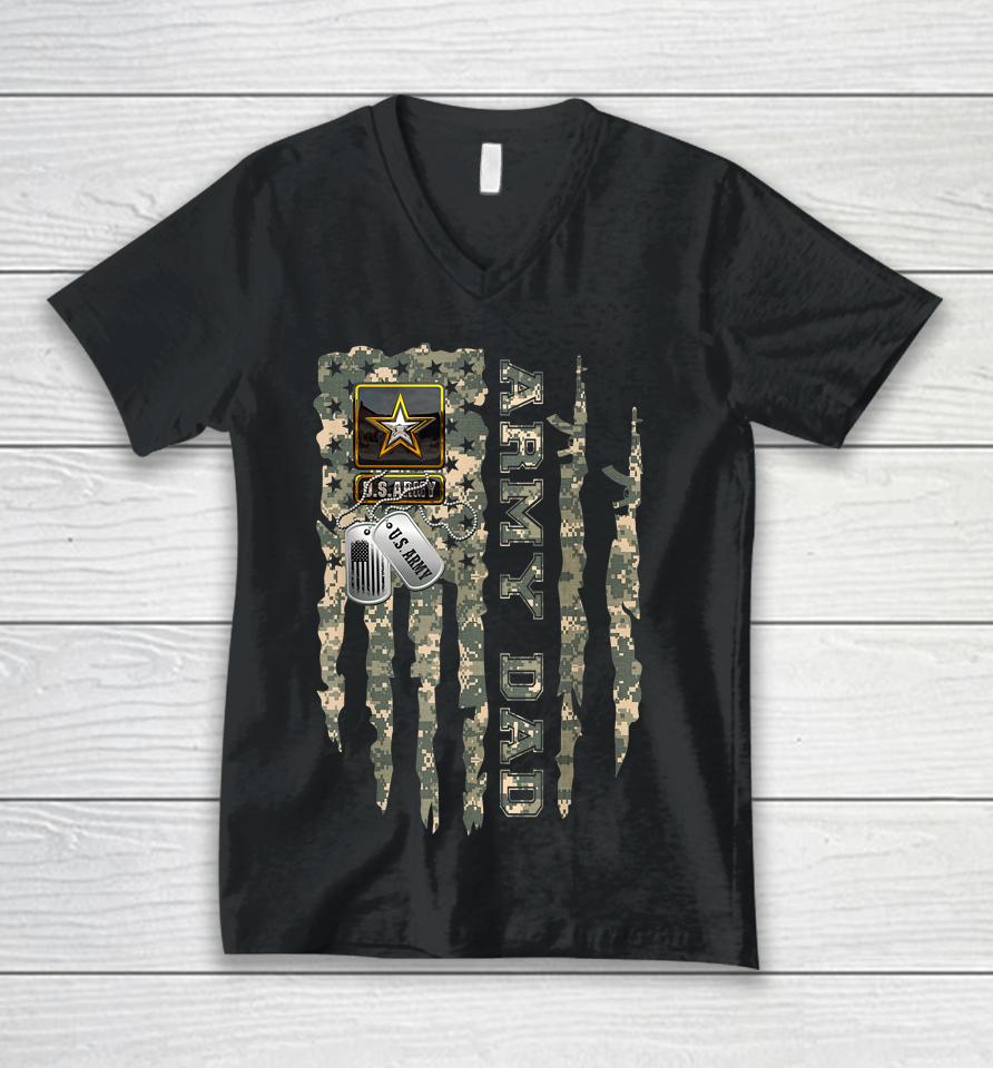 Army Dad Unisex V-Neck T-Shirt