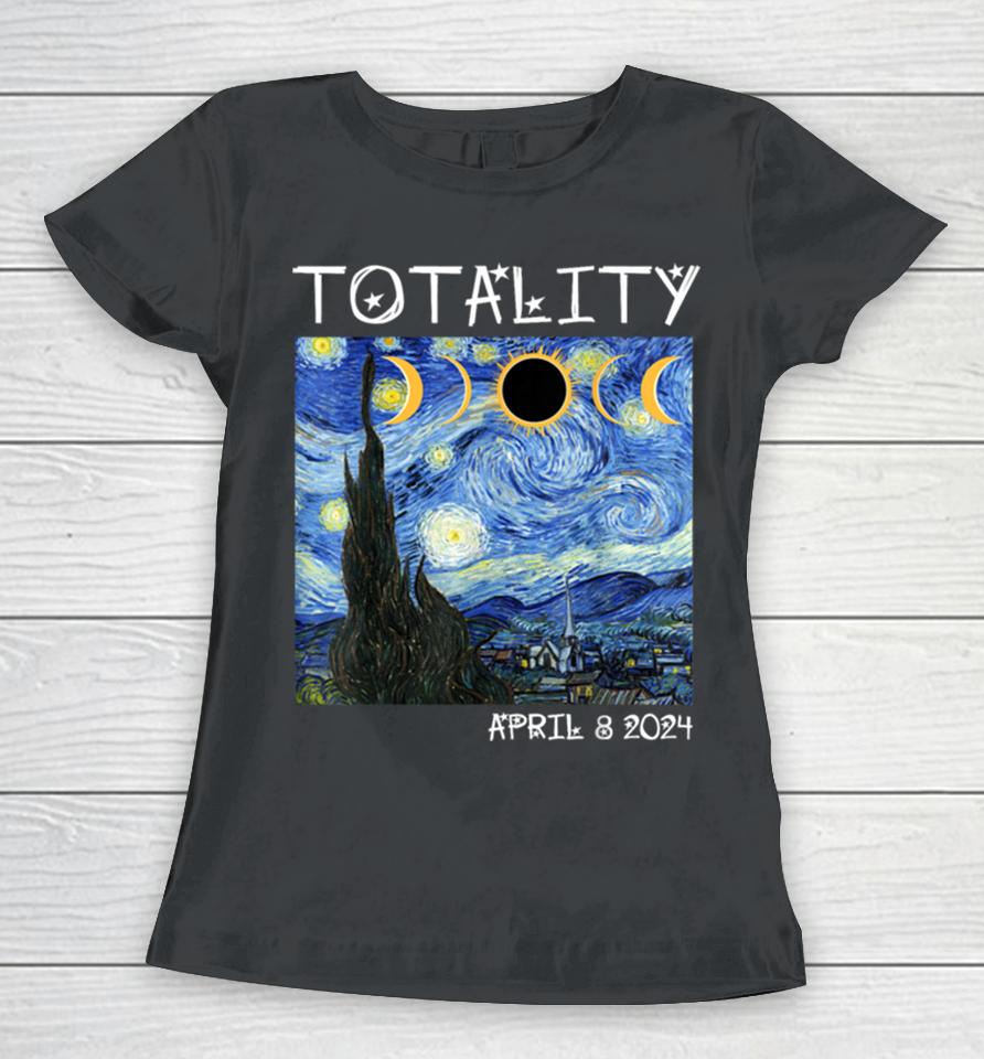 Art Solar Eclipse 2024 Totality April 8 Men Women Kids Women T-Shirt