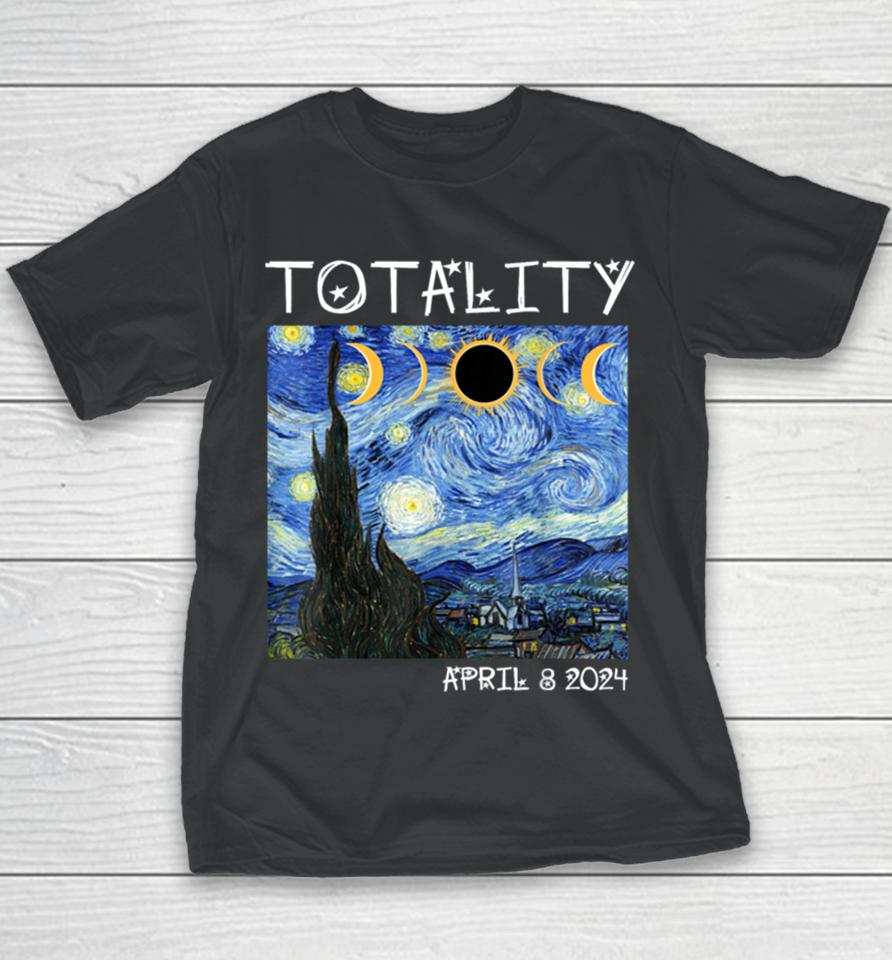 Art Solar Eclipse 2024 Totality April 8 Men Women Kids Youth T-Shirt