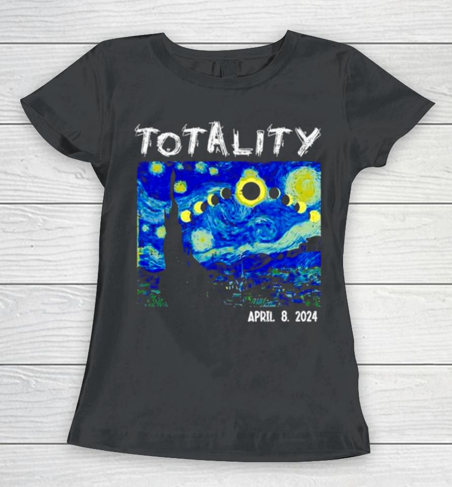 Art Solar Eclipse 2024 Totality April 8 Women T-Shirt