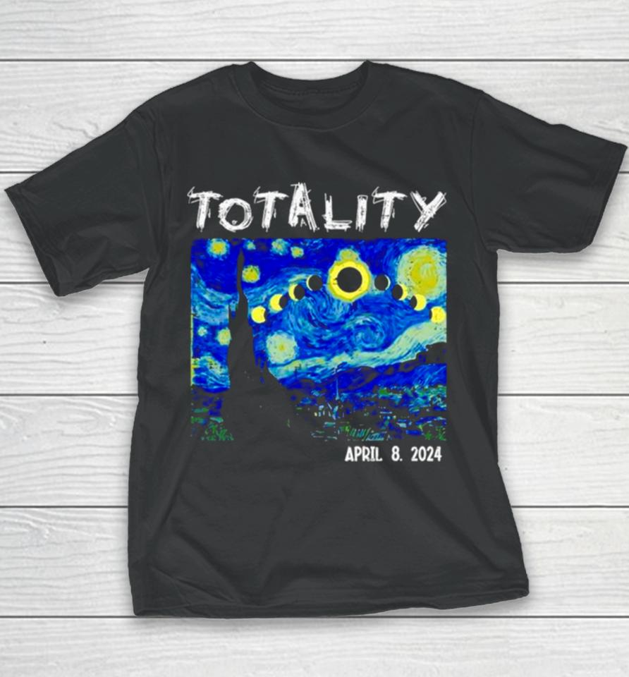 Art Solar Eclipse 2024 Totality April 8 Youth T-Shirt